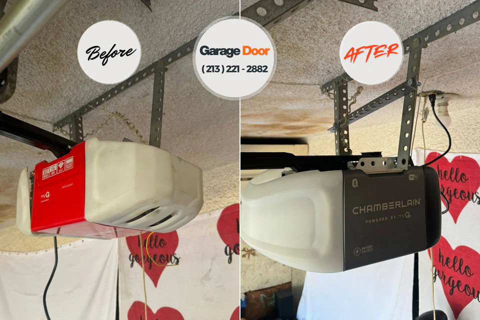 Before and after: garage door repair East Meadow, NY